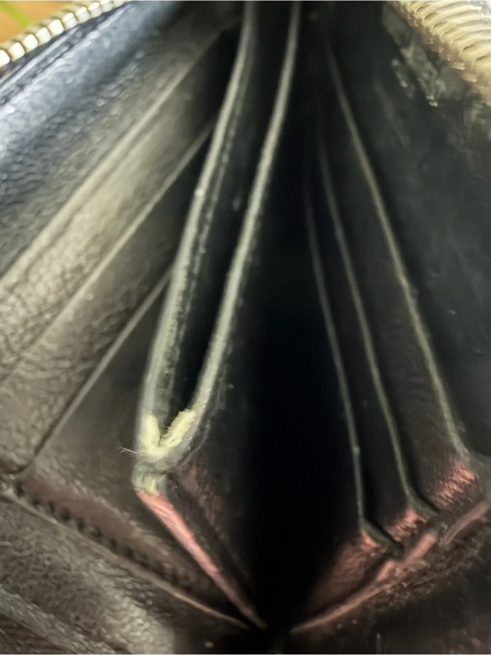 Saint Laurent Black Leather Zip Card Wallet - Picture 4 of 7